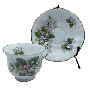 Vintage Royal Adderley English Bone China Cup and Saucer Canadian "Mayflower"